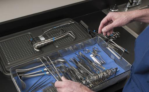 Medical equipment being sterilized